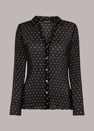 Spot Print Penny Plisse Shirt