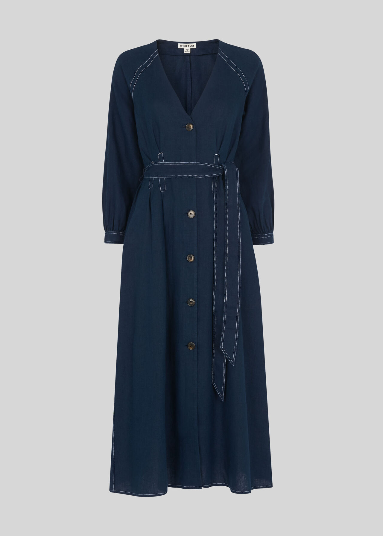 Tansey Linen Dress Navy