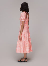 Speckled Leaf Poplin Dress