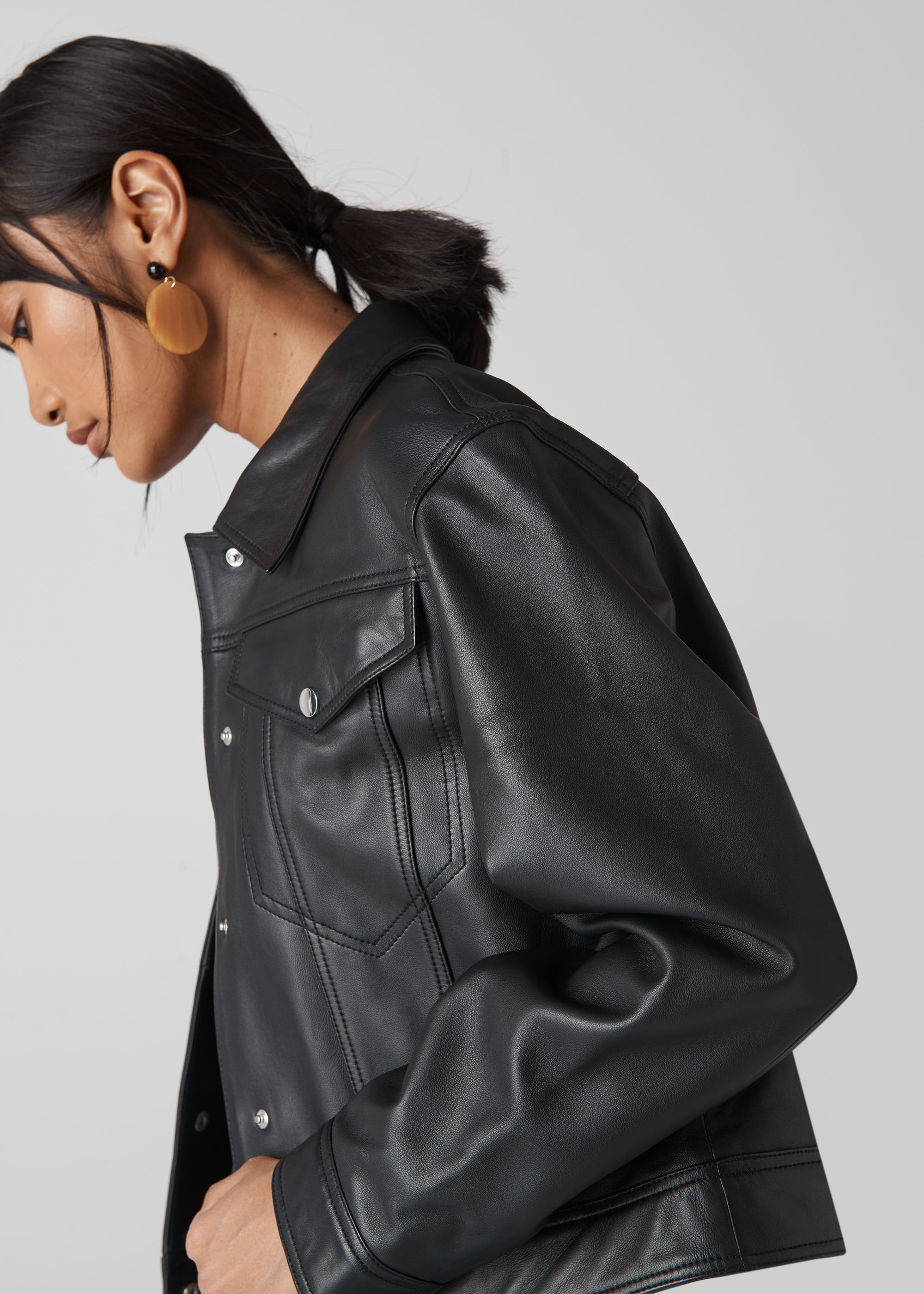 Black Western Leather Jacket
