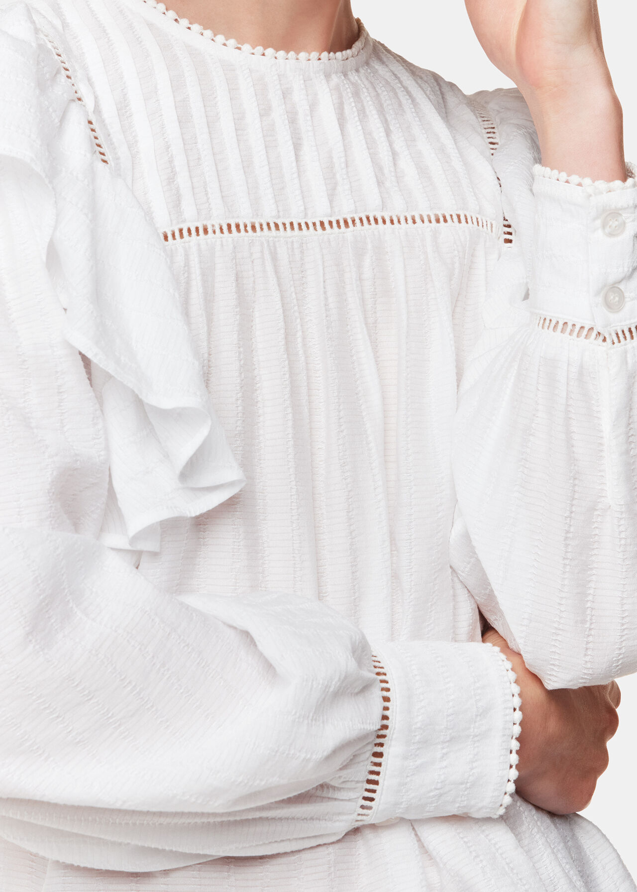 Johanna Textured Frill Blouse