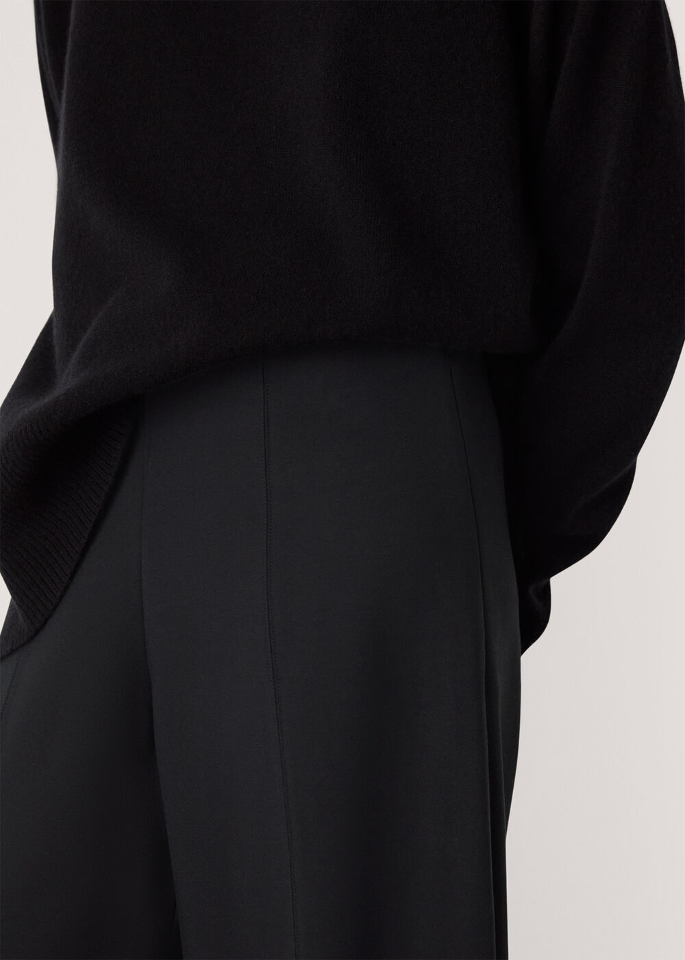 Petite Ponte Wide Leg Trouser