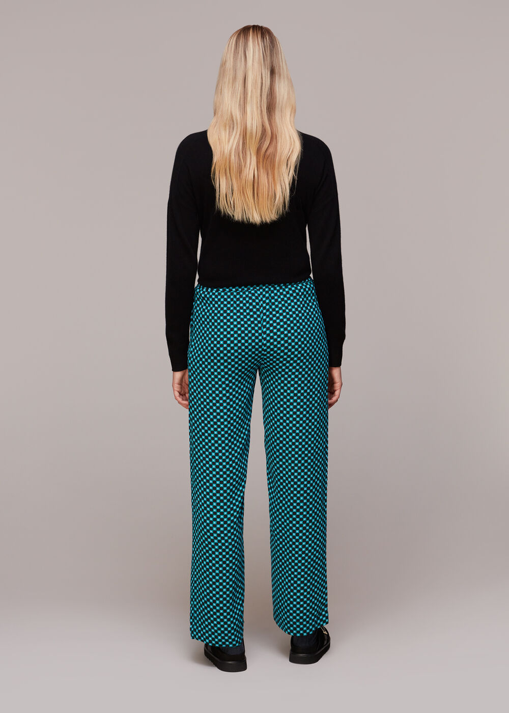 Pippa Star Check Print Trouser