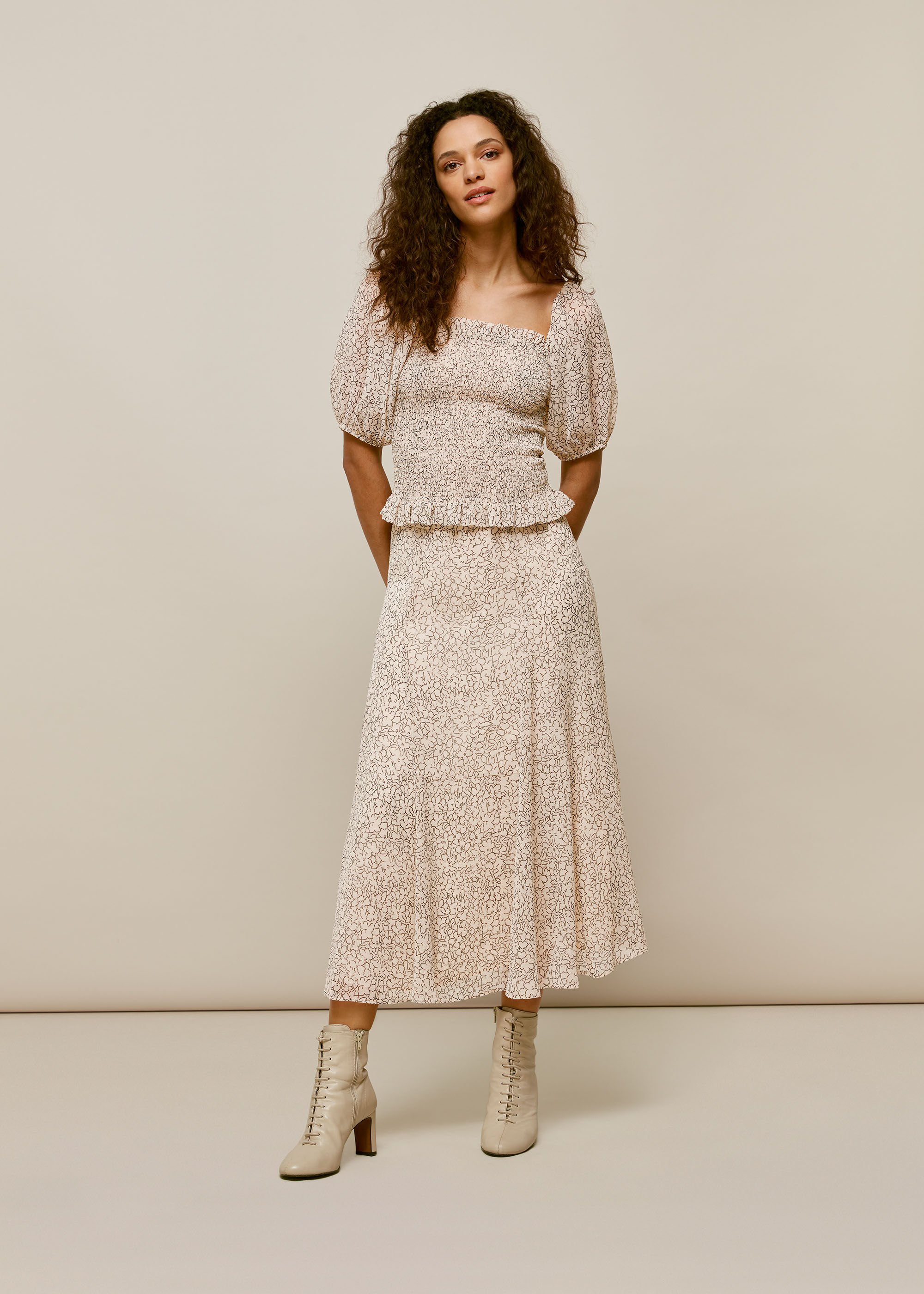 Plus size white skirt cheap hm