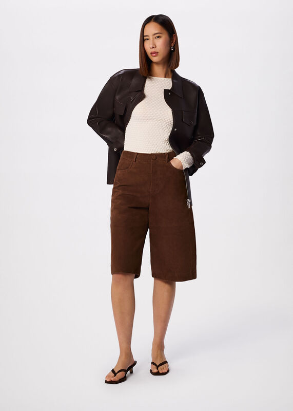 Ivory Textured Circle Jersey Top