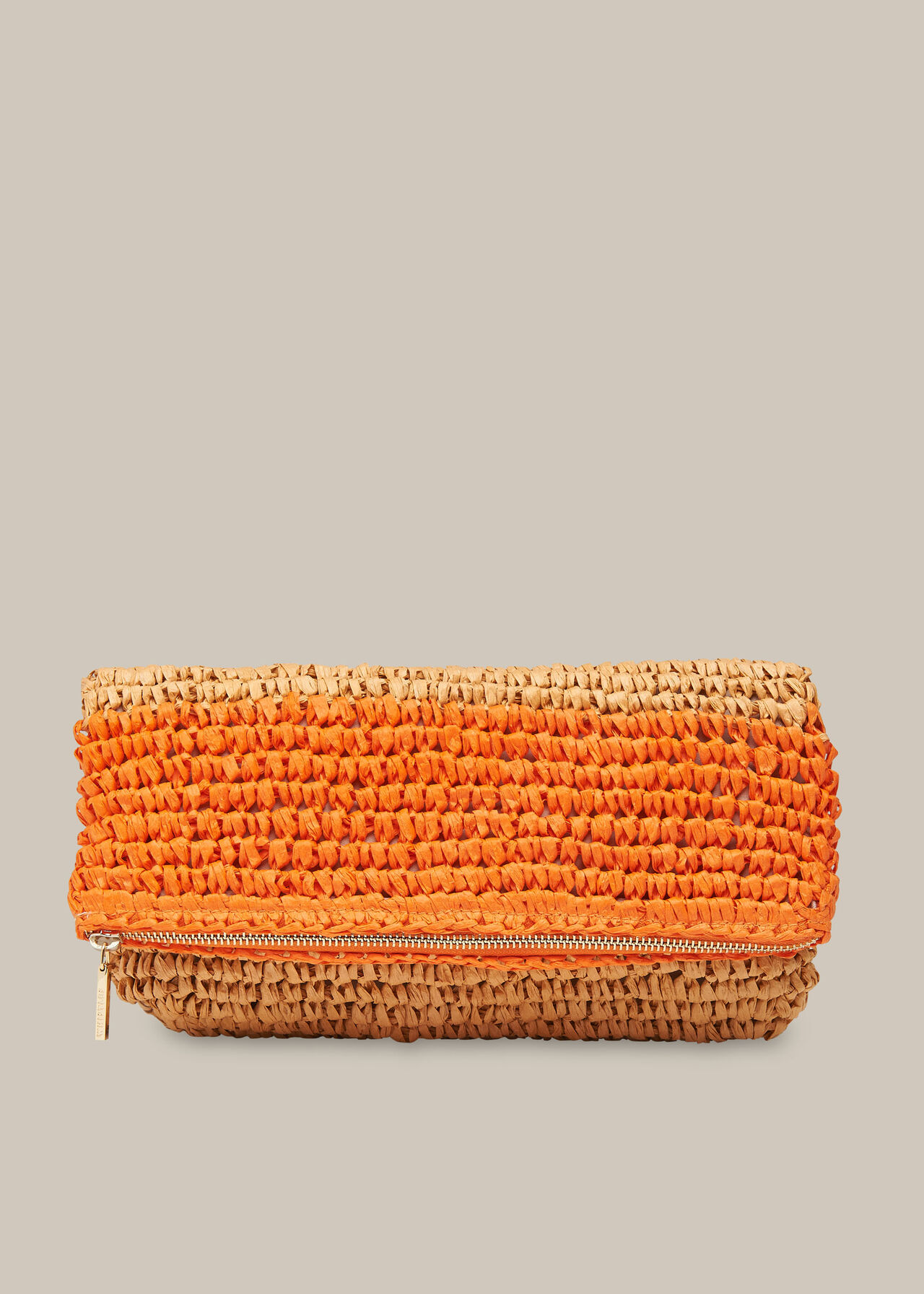 Chapel Foldover Paper Clutch Orange/Multi
