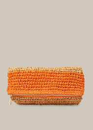 Chapel Foldover Paper Clutch Orange/Multi