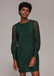 Animal Lace Tie Detail Dress