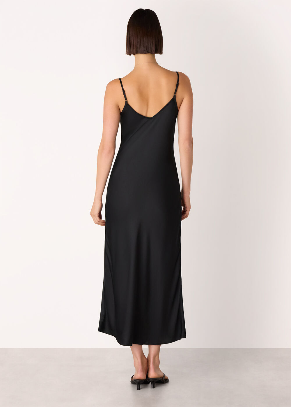 2 In 1 Satin Midi Dress