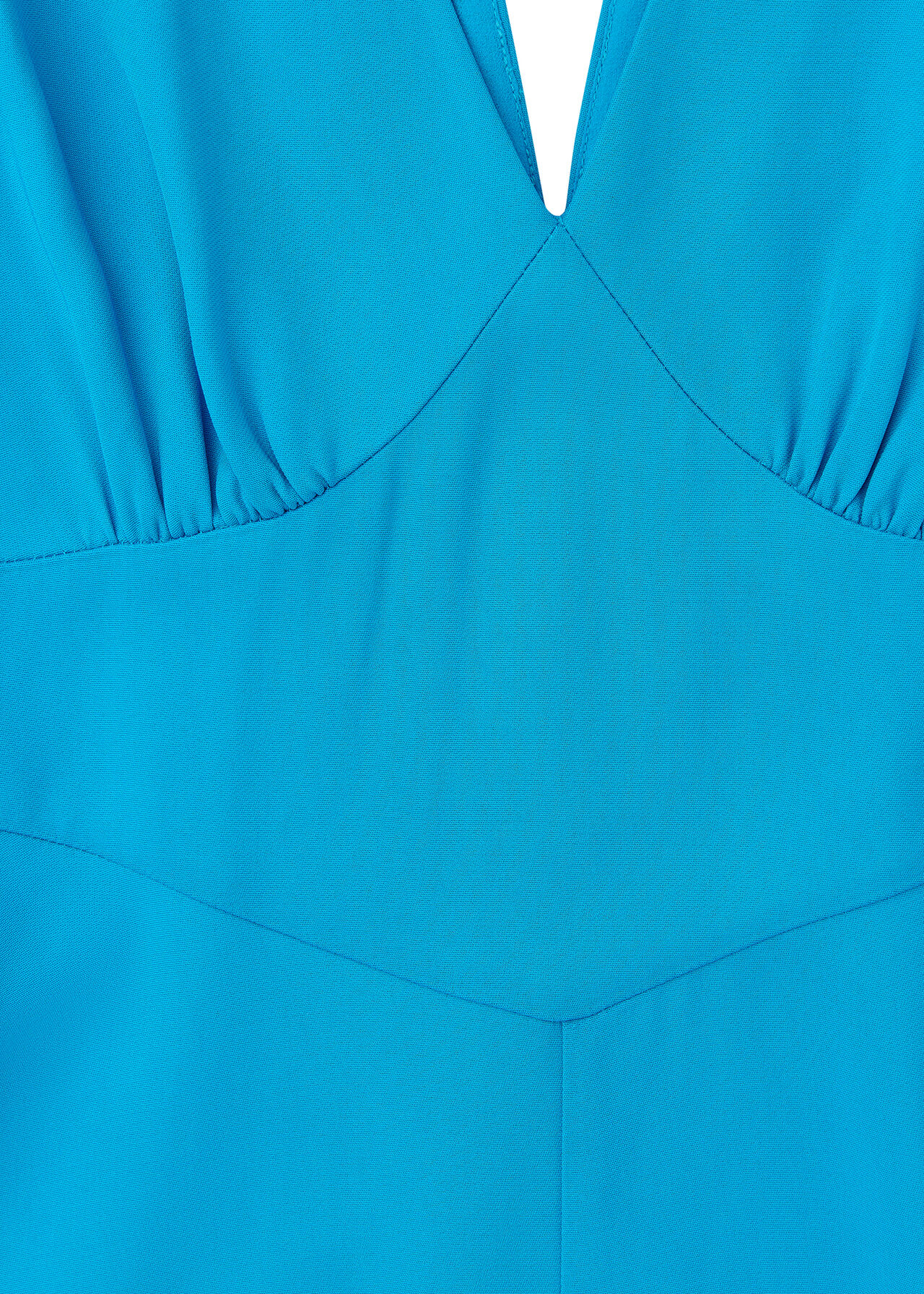 Panel Detail V-Neck Maxi Dress