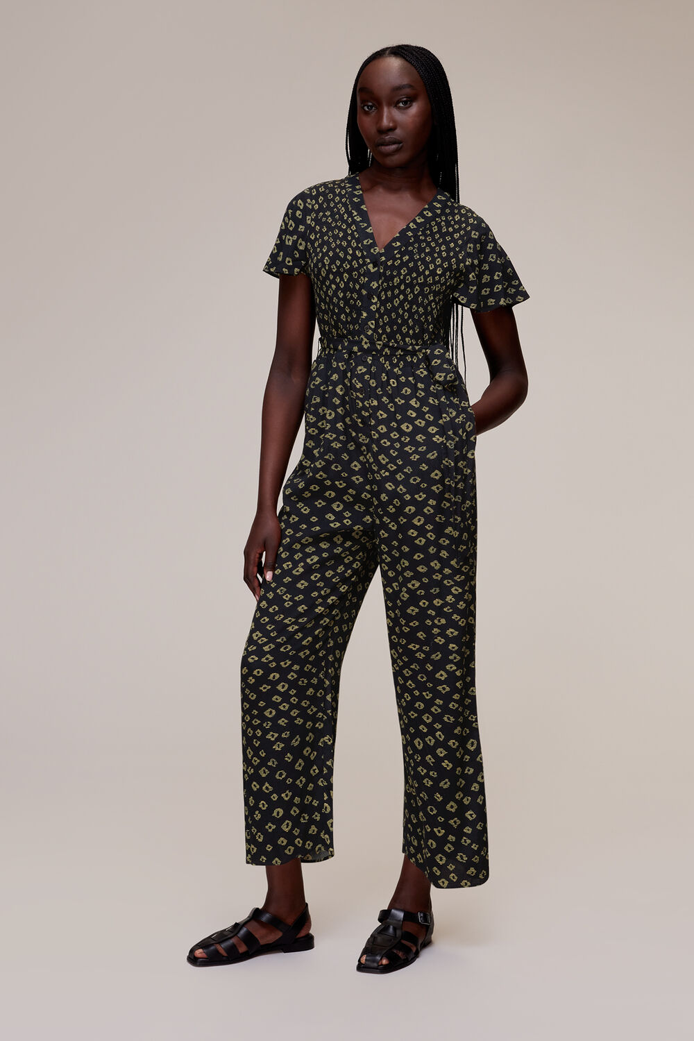 Black Abstract Gem Jumpsuit