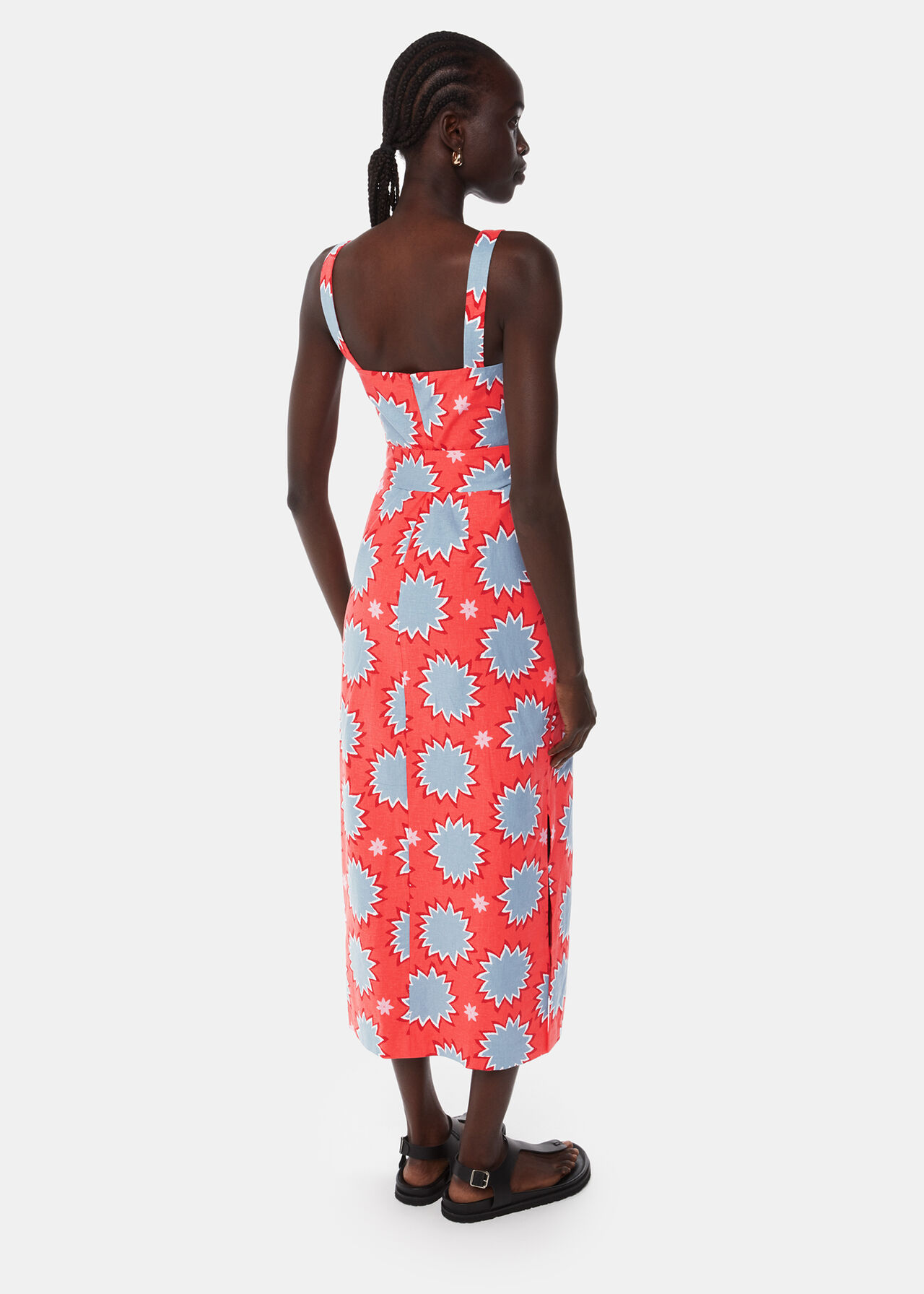 Sunburst Linen Blend Dress