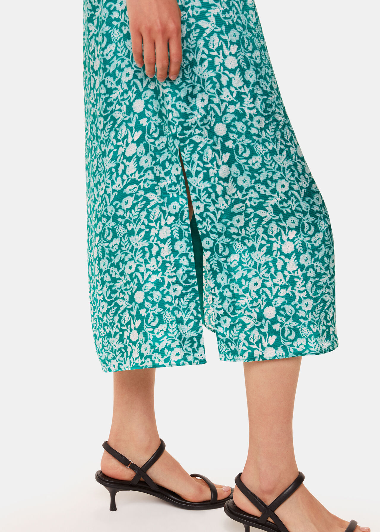Aria Batik Floral Satin Dress