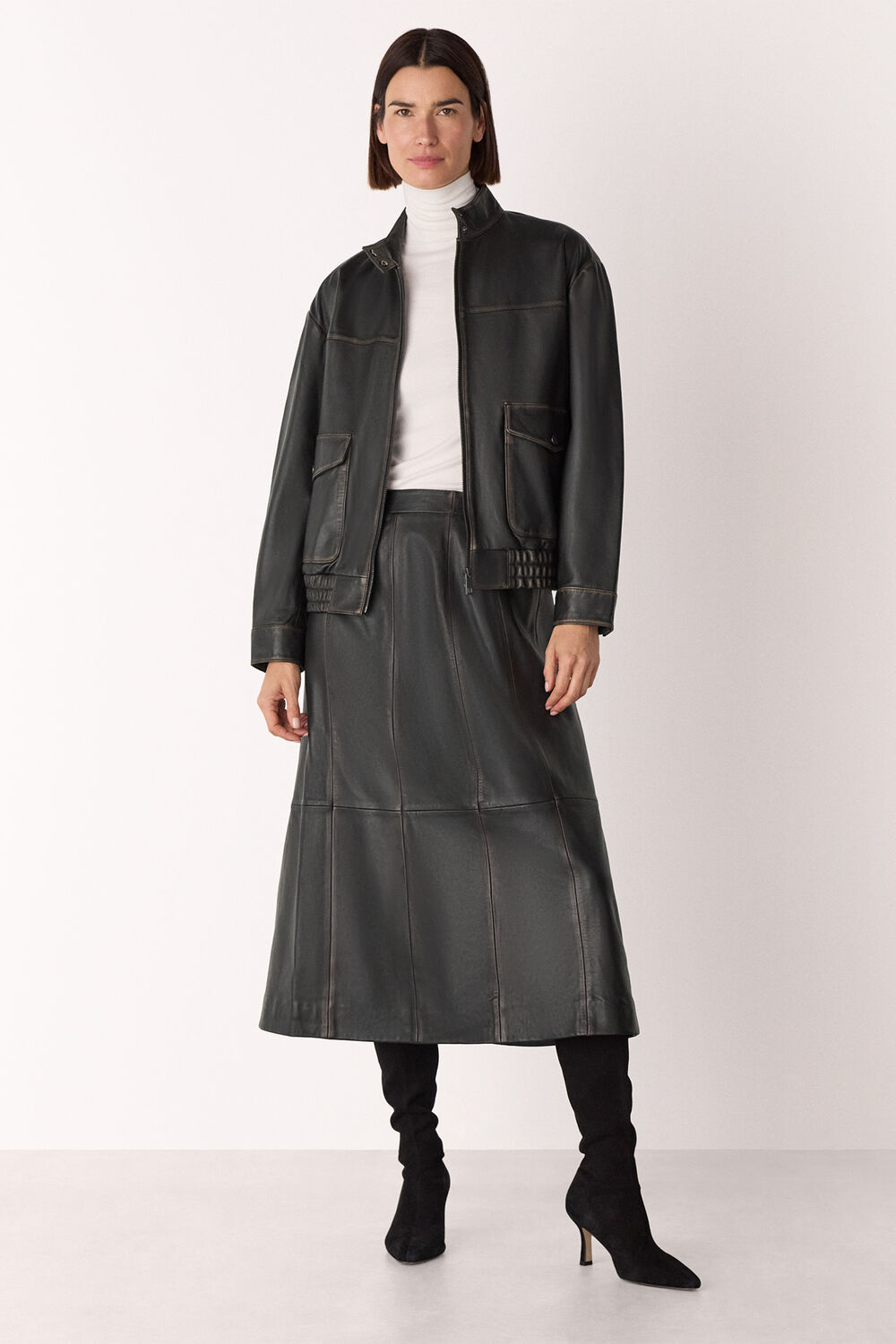 Burnished Leather Bomber