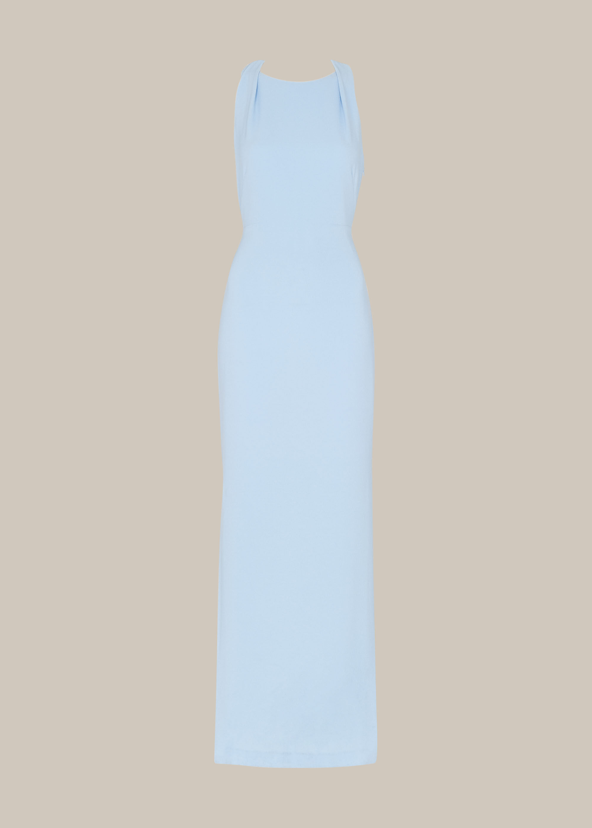 Whistles tie back maxi dress pale blue clearance