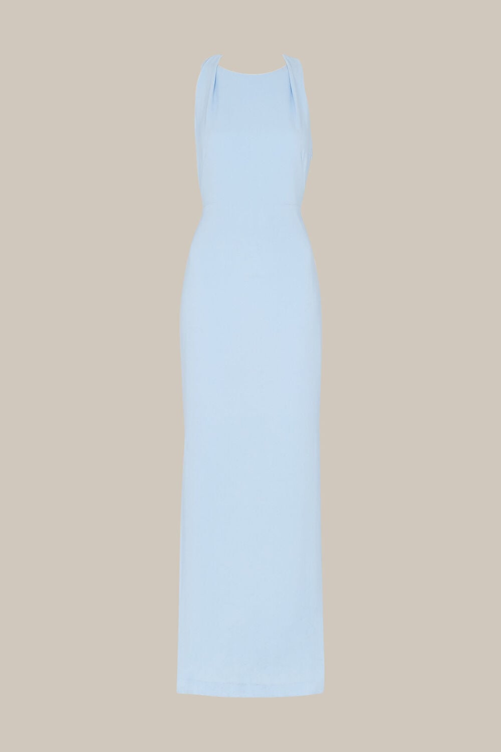 Pale Blue Tied Back Maxi Dress