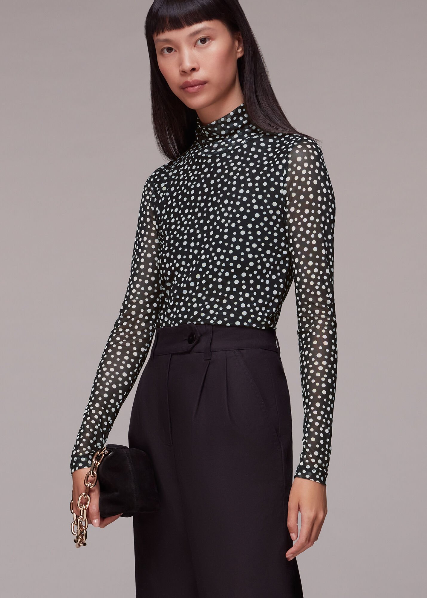 Mesh top turtleneck clearance