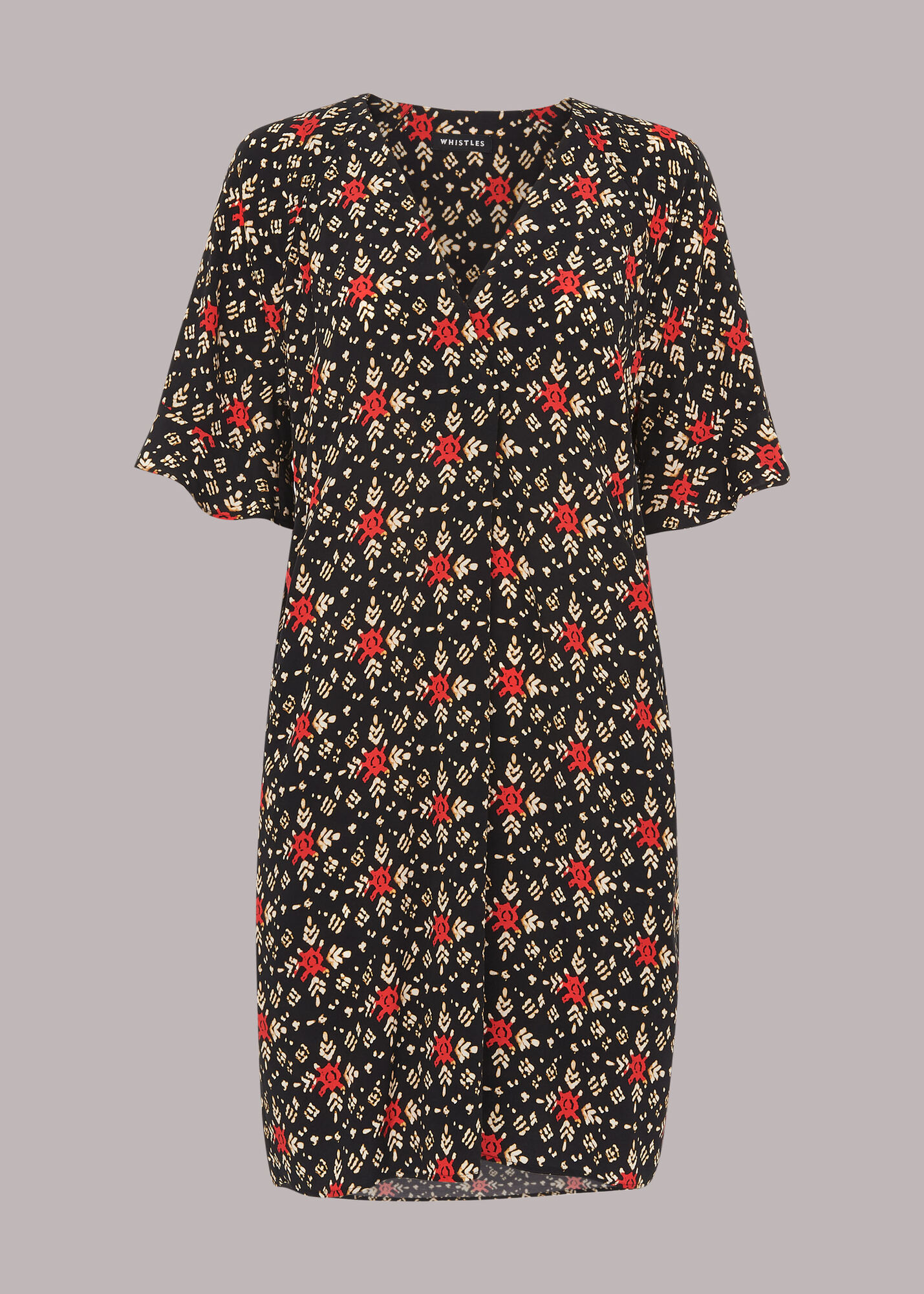 Black/Multi Block Print Alba Dress WHISTLES