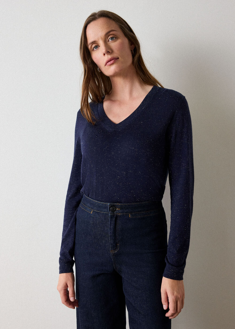 Annie Sparkle V Neck Knit