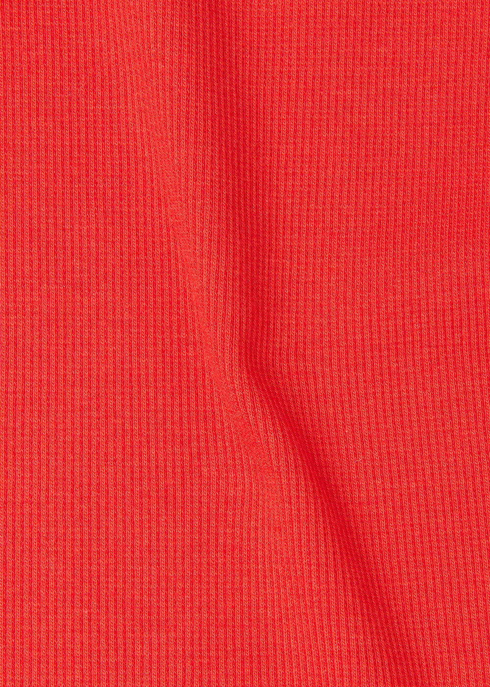 High Neck Rib Detail Tee