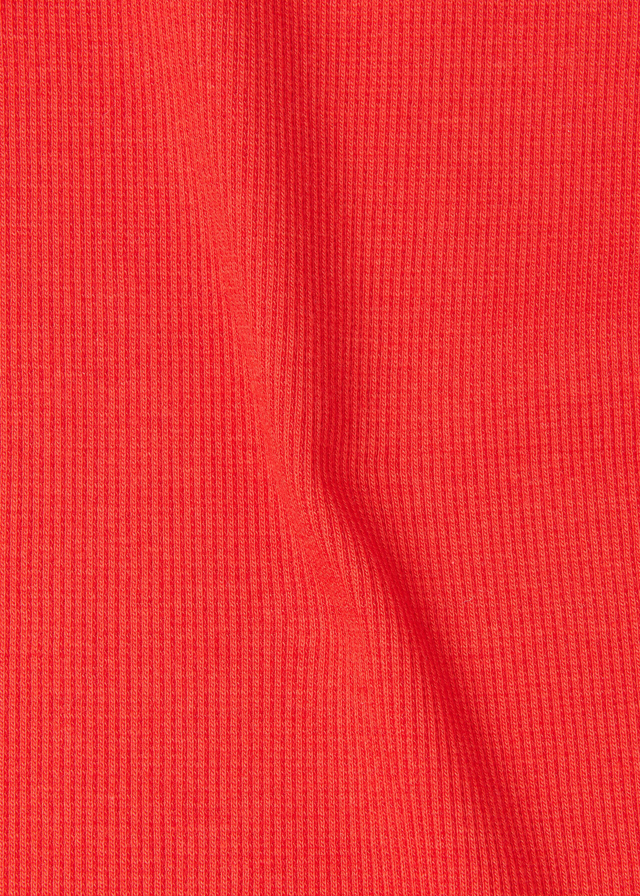 High Neck Rib Detail Tee