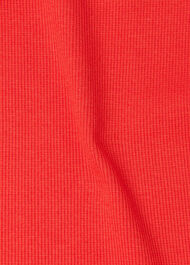 High Neck Rib Detail Tee