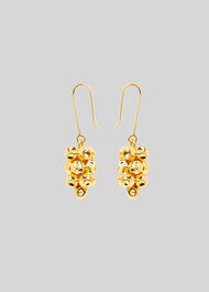 Cluster Drop Earring Gold/Multi
