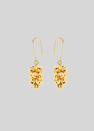 Cluster Drop Earring Gold/Multi