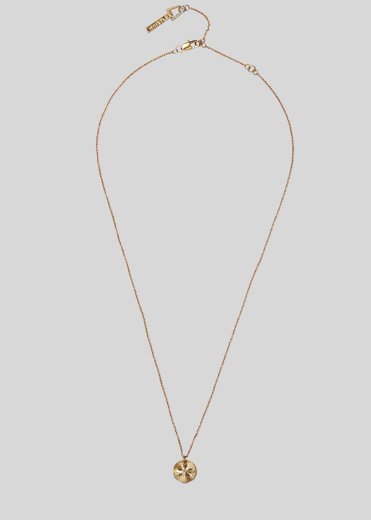 Mini Textured Fan Necklace Gold/Multi
