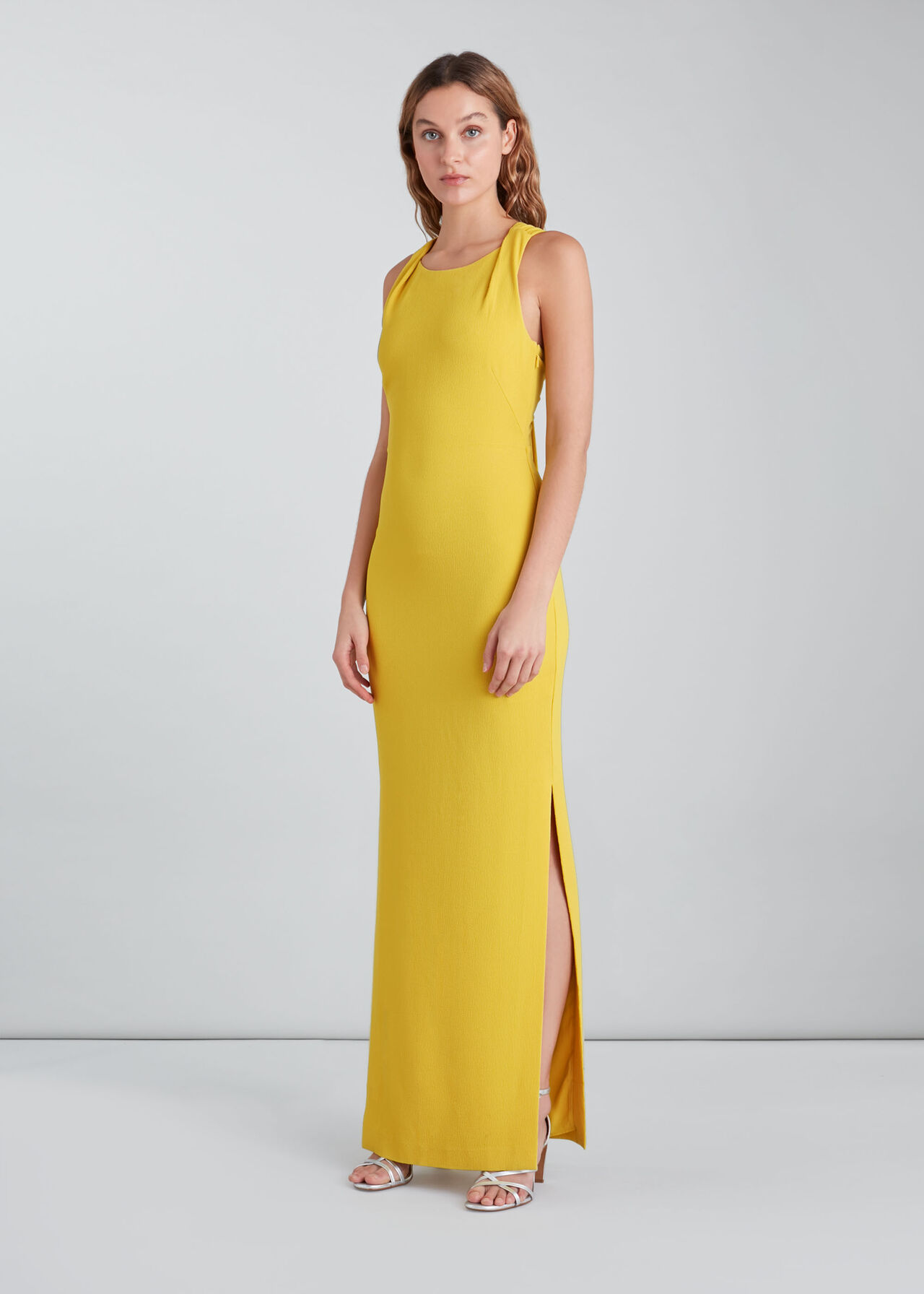 Tie Back Maxi Dress Yellow
