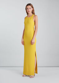 Tie Back Maxi Dress Yellow