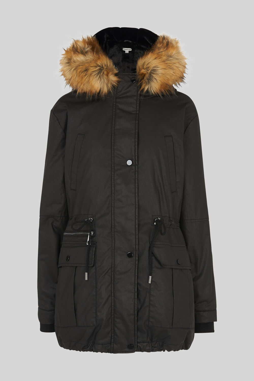 Willow Waxy Parka Black