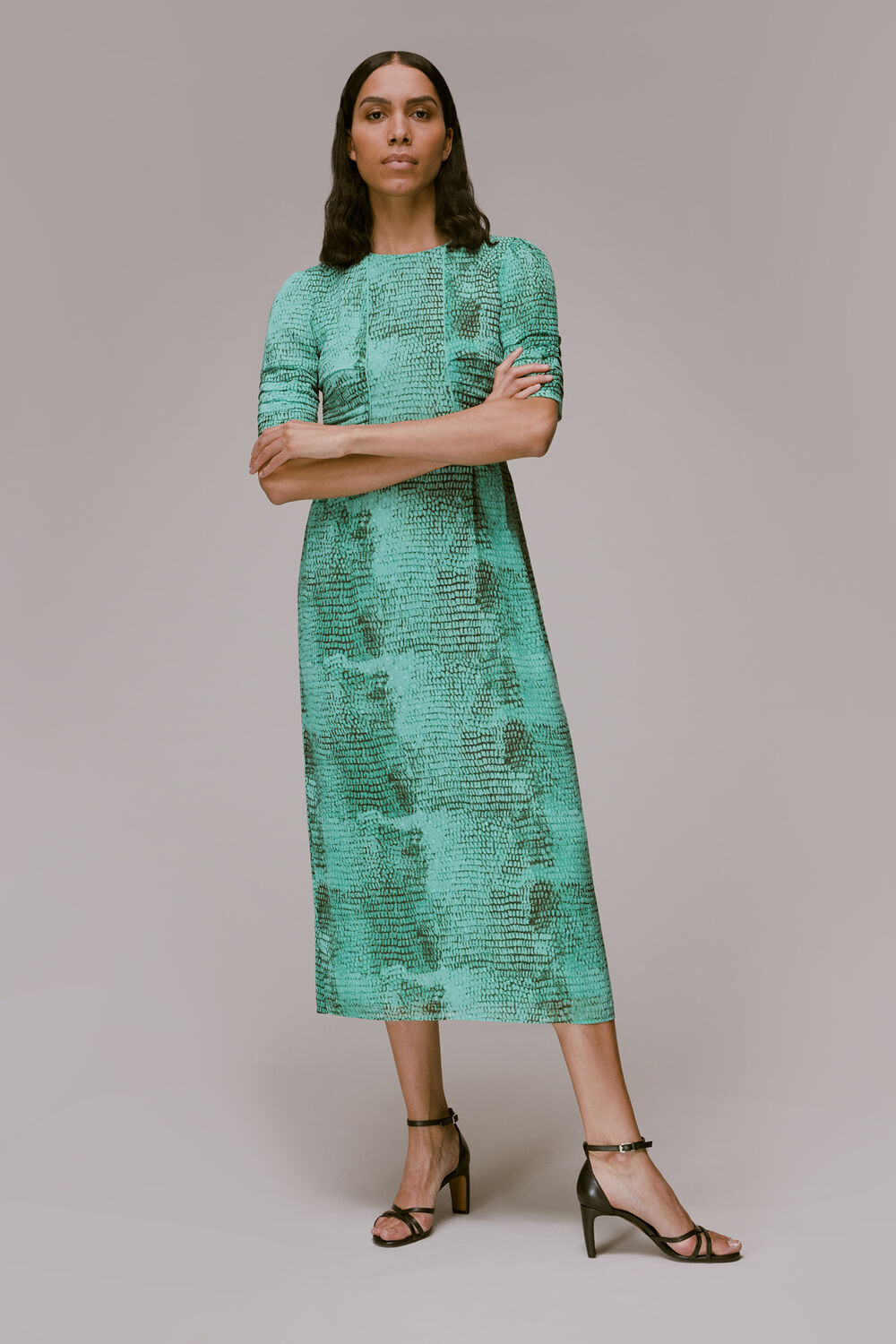 SNAKE ANIMAL DOBBY DRESS