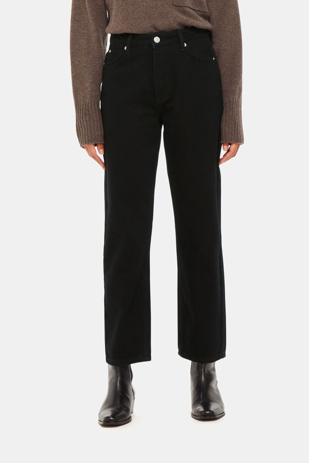 Solid Black Authentic Mollie Straight Jean