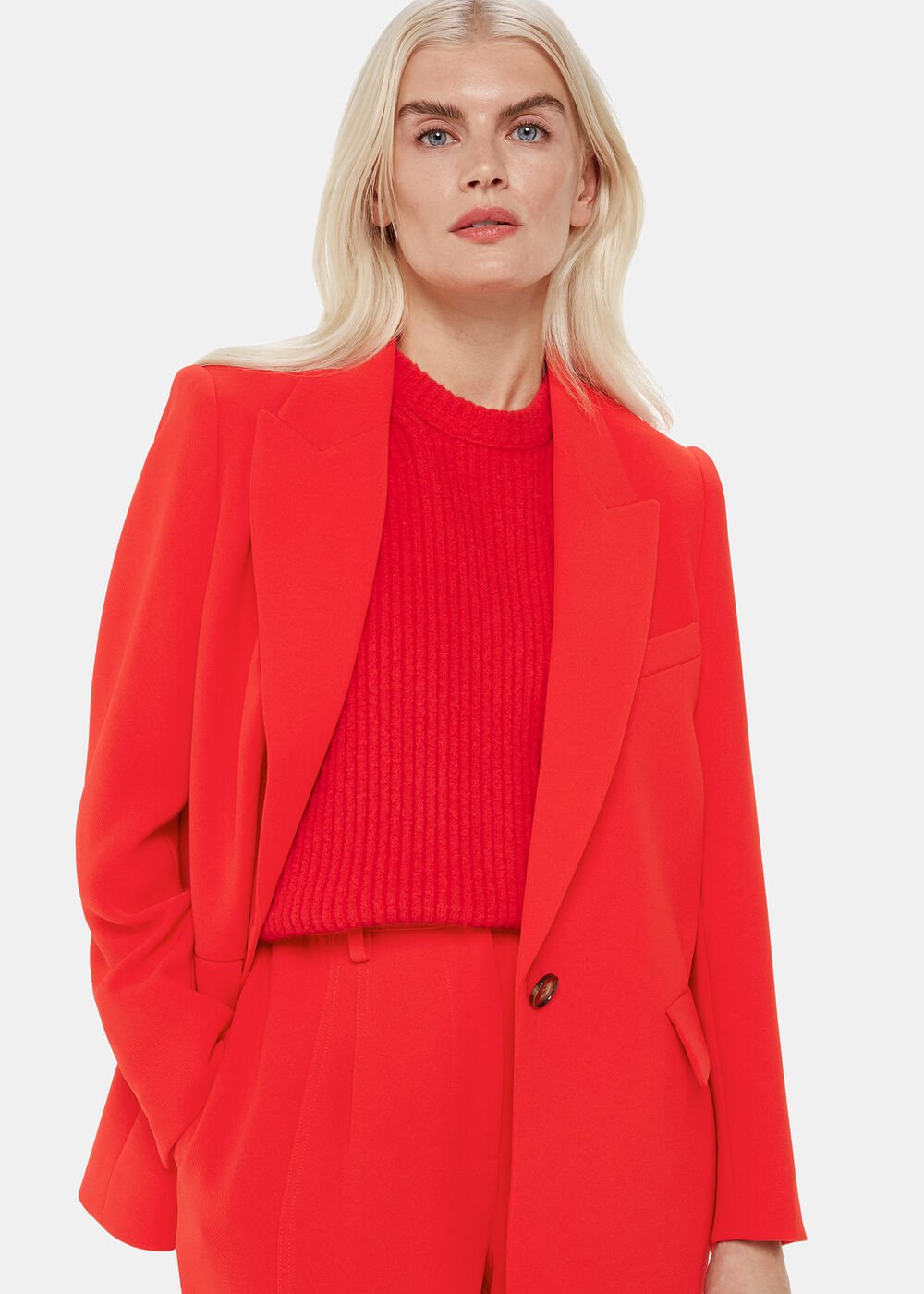 Petite Boyfriend Crepe Blazer