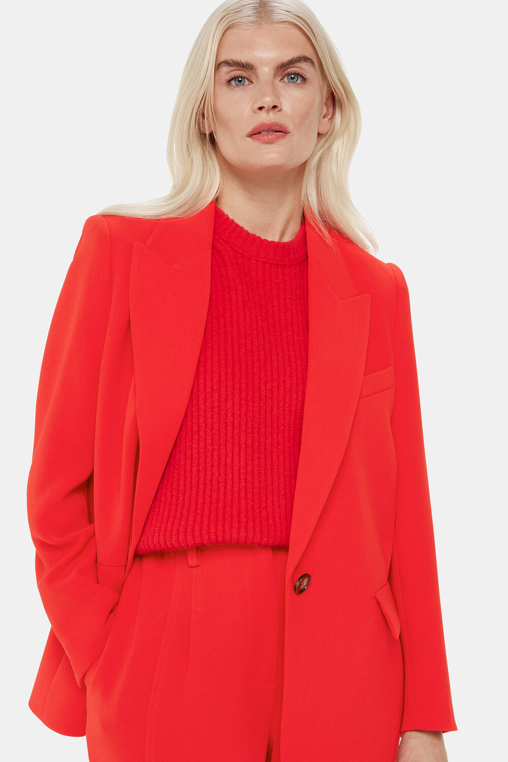 Petite Boyfriend Crepe Blazer