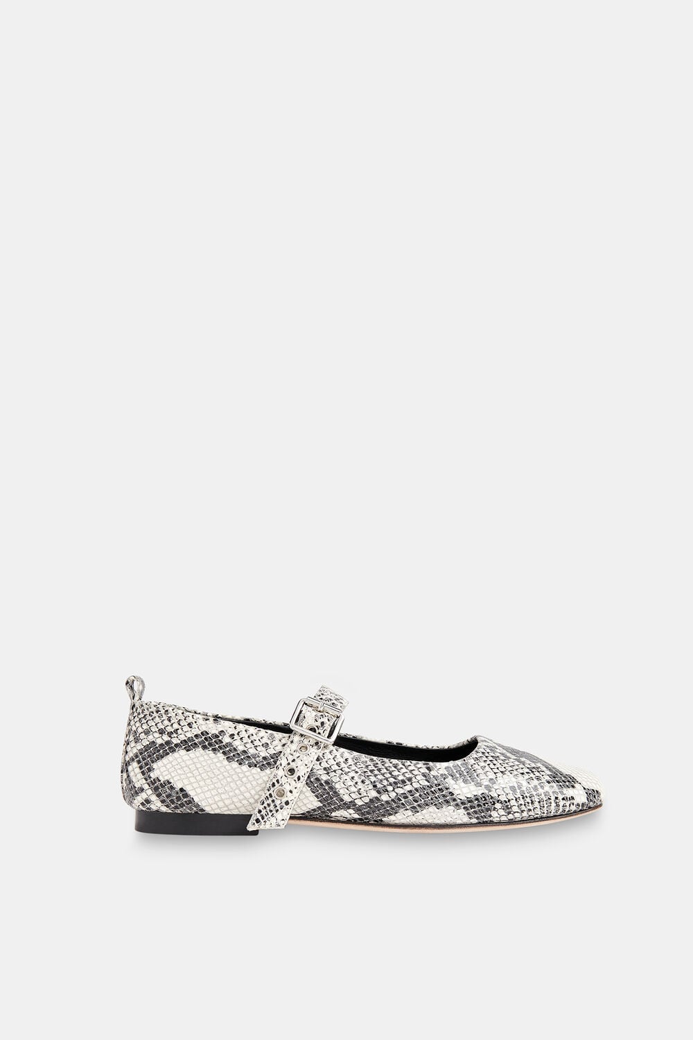 Black Elba Snake Ballet Pump