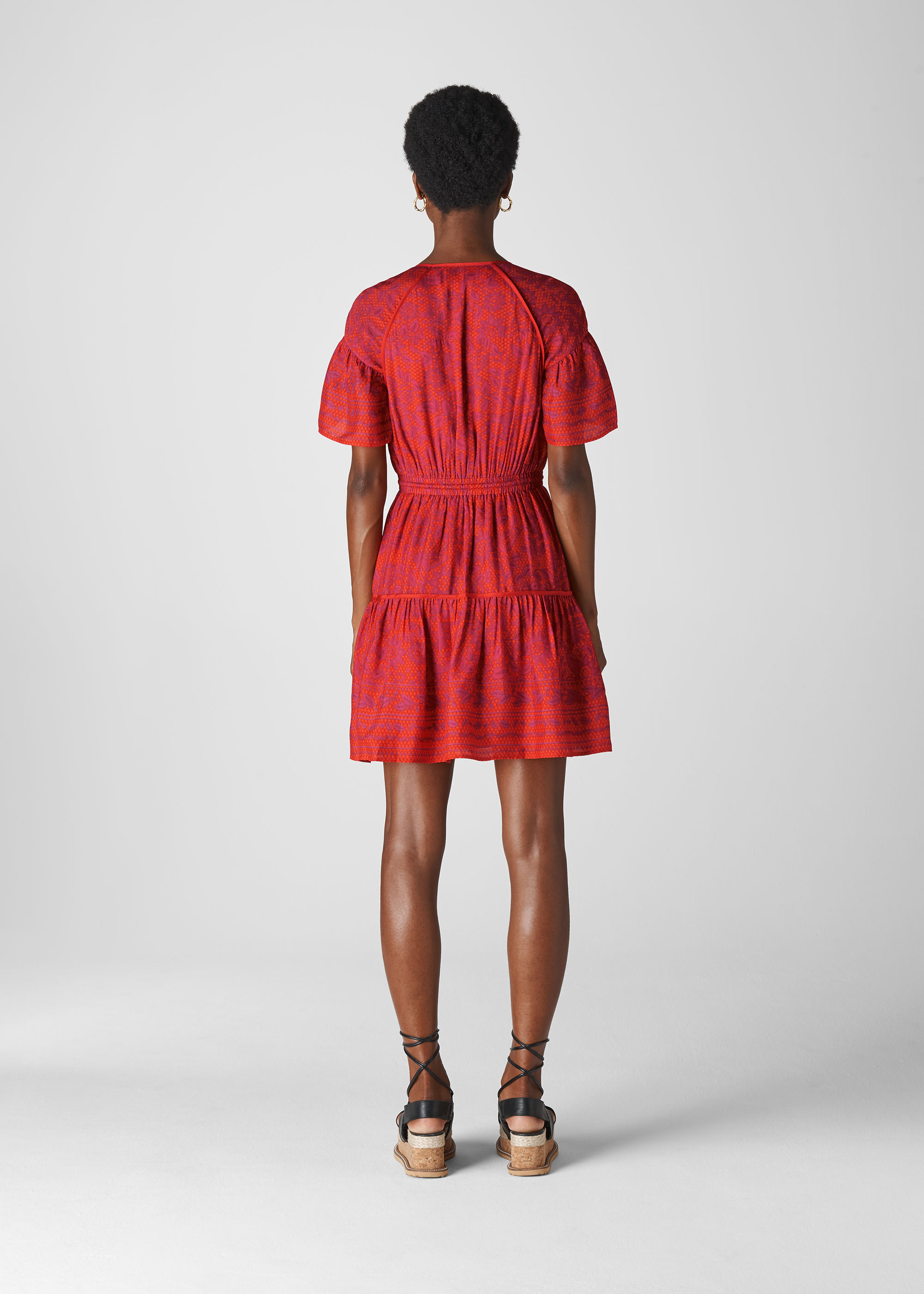 Henna print flippy dress clearance