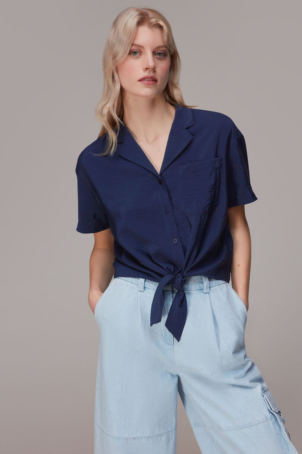 Nicola Tie Front Blouse