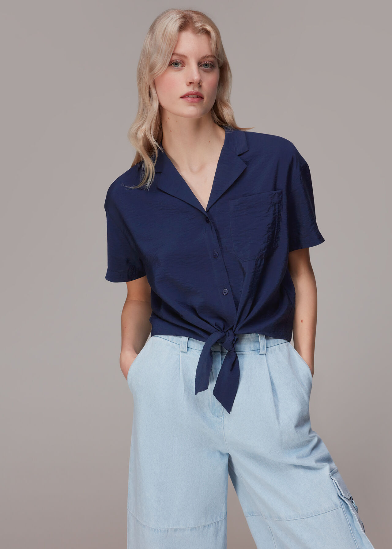 Nicola Tie Front Blouse