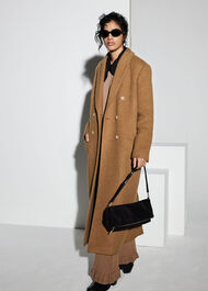 Textured Wool Blend Coat