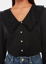 Oversized Collar Detail Top
