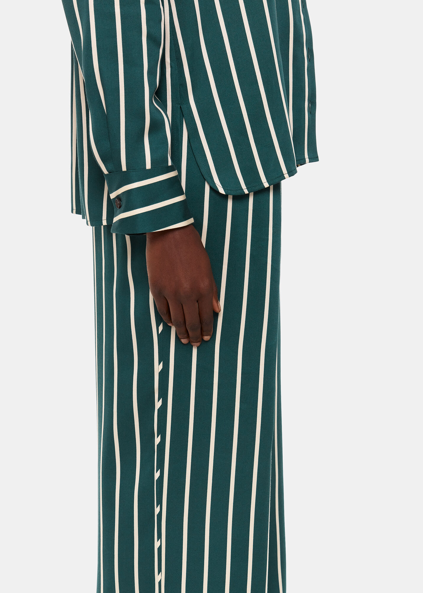 Green Multi Alex Stripe Trouser WHISTLES Whistles UK