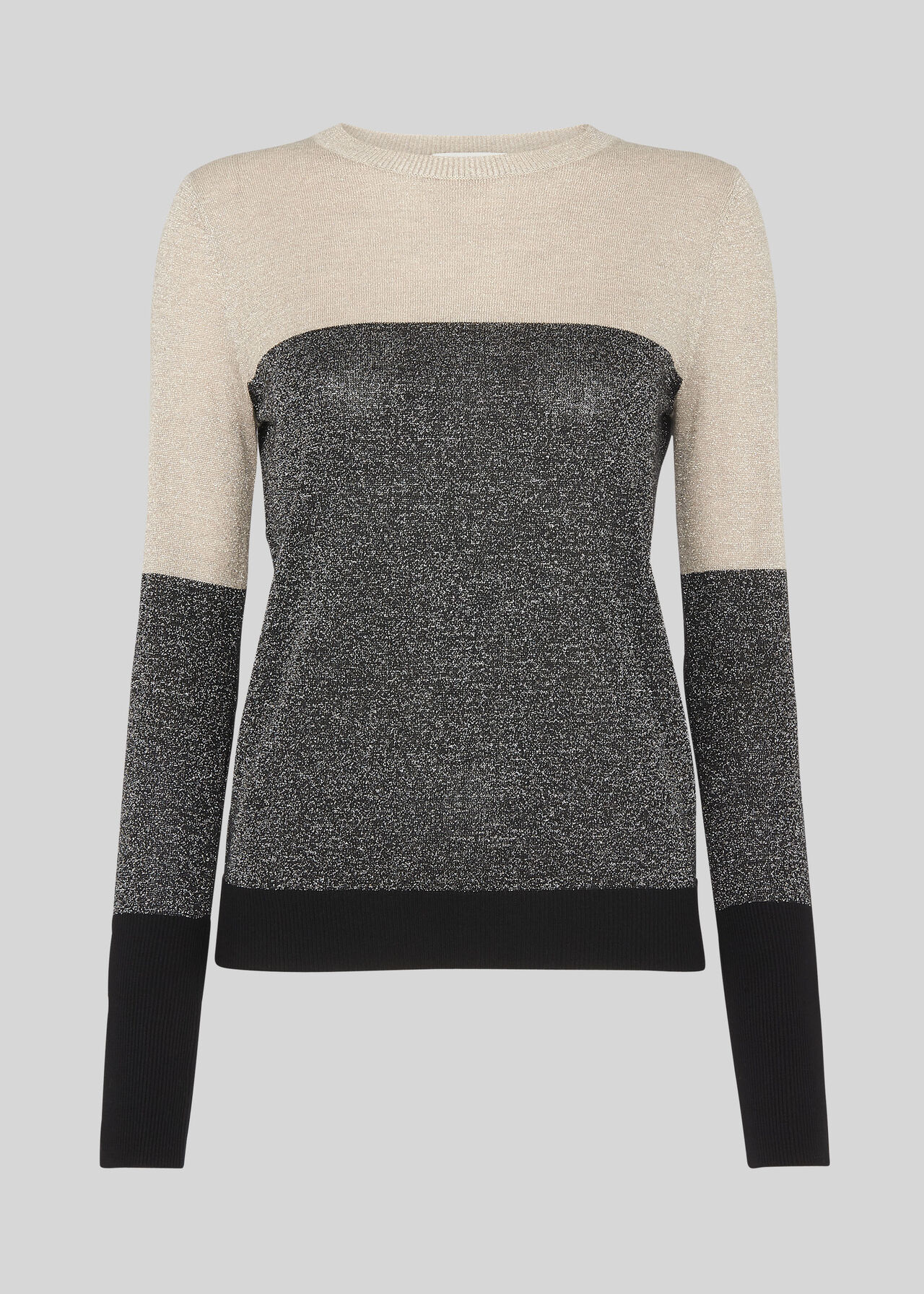 Colour Block Sparkle Sweater
