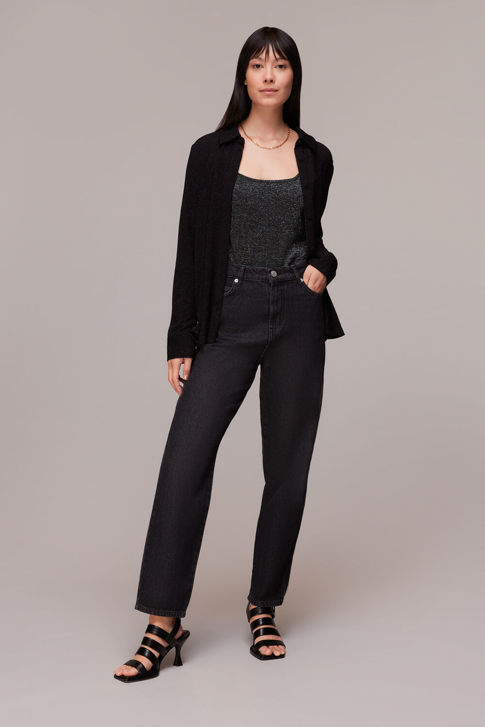 Sparkle Square Neck Knit