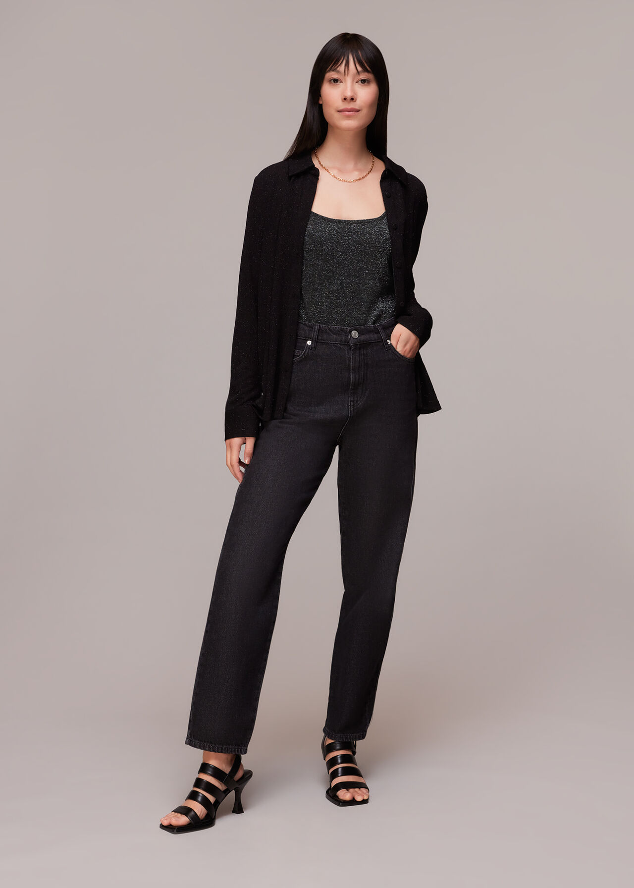 Sparkle Square Neck Knit
