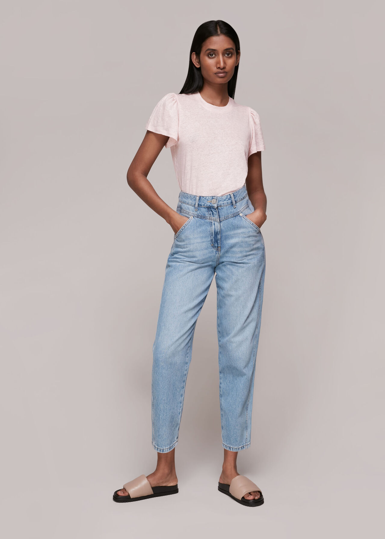 Linen Sleeve Detail Tee