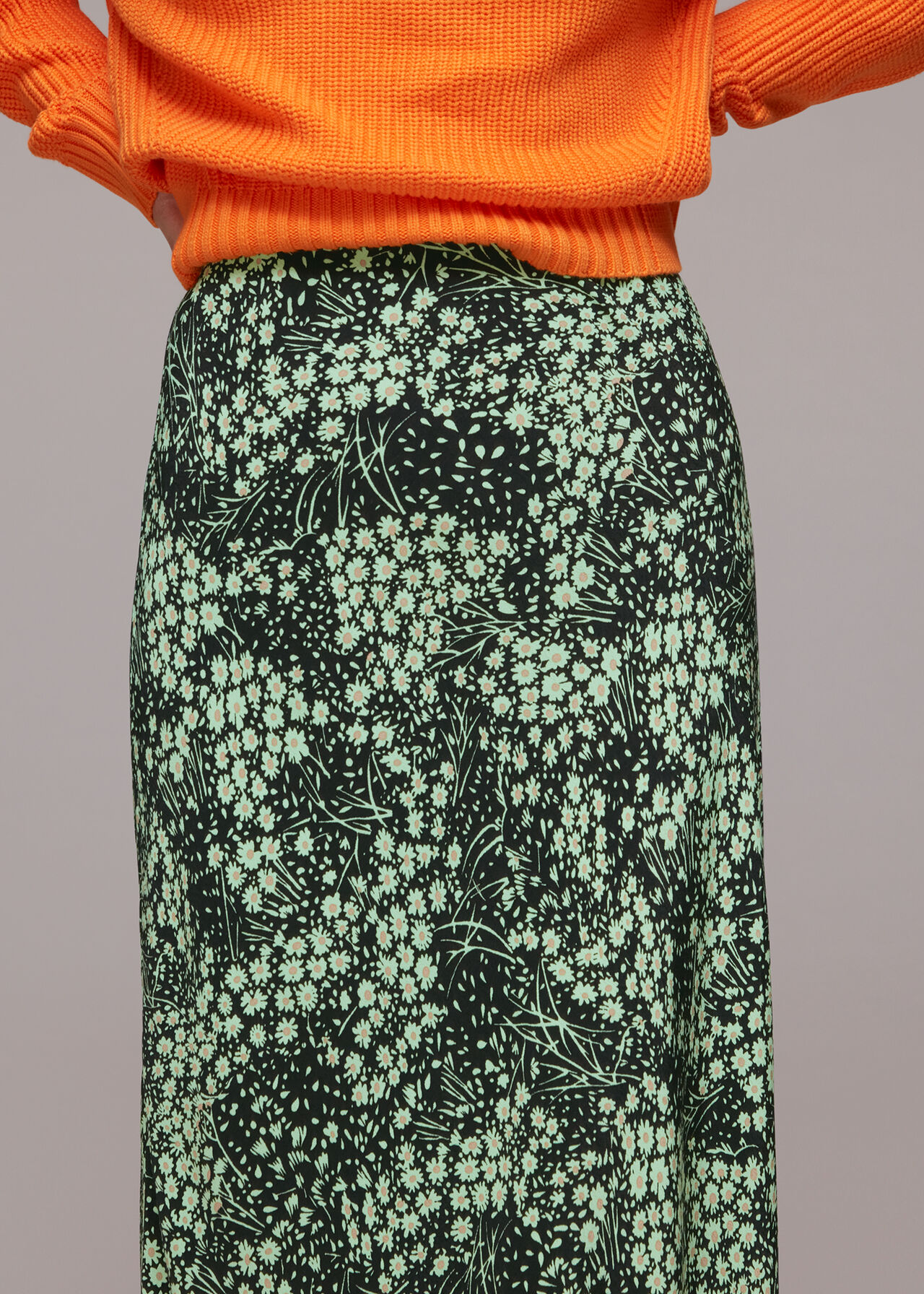 Daisy Meadow Bias Cut Skirt