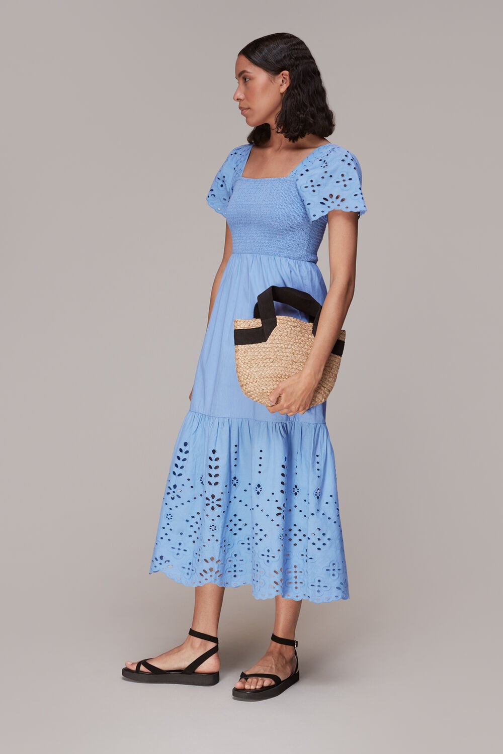 Carrie Broderie Midi Dress
