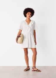 Ruffle Trapeze Mini Dress